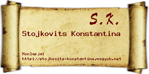 Stojkovits Konstantina névjegykártya